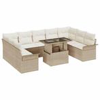 vidaXL Tuinbank Set 10 pcs Beige 100 x 55 x 73 cm Poly, Verzenden, Nieuw