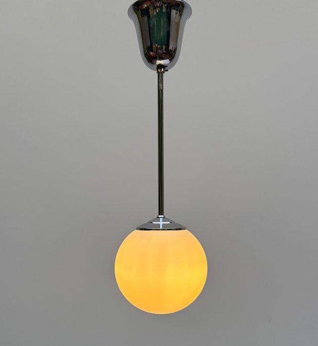 Plafondlamp - Glas, Verchroomd - Hanglamp van verchroomd, Antiek en Kunst, Kunst | Designobjecten