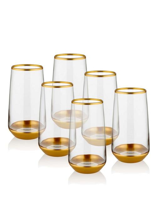 Set van 6 glazen Karie | Hermia, Huis en Inrichting, Keuken | Servies, Nieuw, Glas, Verzenden