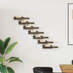 vidaXL Wijnrek voor 7 flessen wandmontage metaal wit, Verzenden, Nieuw