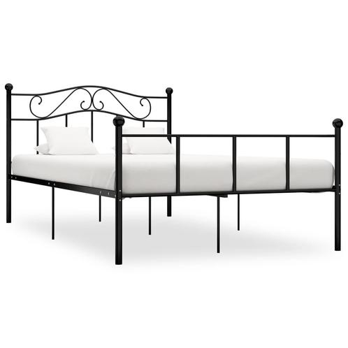 vidaXL Cadre de lit Noir Métal 160 x 200 cm, Huis en Inrichting, Slaapkamer | Bedden, Verzenden