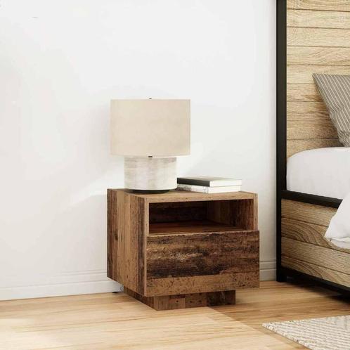 vidaXL Nachtkastje 2 pcs Oud hout 40 x 39 x 37 cm Bewerkt, Huis en Inrichting, Slaapkamer | Nachtkastjes, Nieuw, Verzenden