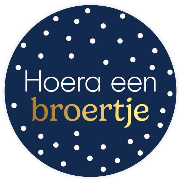 30x Sticker Hoera Een Broertje - Blauw - Sluitsticker -, Diversen, Cadeauverpakkingen, Verzenden