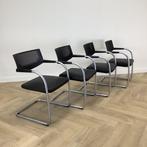 Complete Design set van 4x Vitra Visasoft Visavis, Huis en Inrichting, Gebruikt, Zwart, Eén