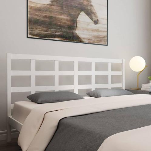 vidaXL Hoofdbord 205,5x4x100 cm massief grenenhout wit, Huis en Inrichting, Slaapkamer | Bedden, Nieuw, Verzenden