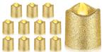 Actie led minikaarsje goud glitter  per stuk! mooi klein, Nieuw