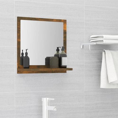 vidaXL Badkamerspiegel 40x10,5x37 cm bewerkt hout gerookt, Huis en Inrichting, Tafels | Kaptafels, Nieuw, Verzenden