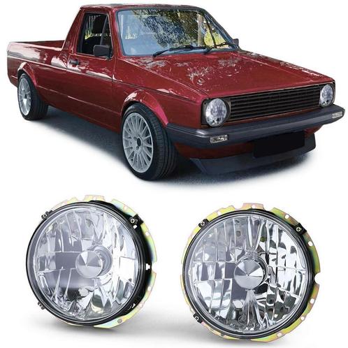 Koplampen Chroom VW Caddy 1 CS091, Auto-onderdelen, Verlichting, Nieuw, Volkswagen