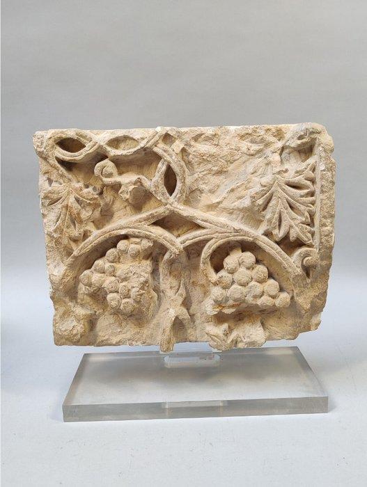 Égypte ancienne Panneau en calcaire copte Avec lancien, Collections, Minéraux & Fossiles