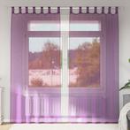 vidaXL Gordijnen voile met lussen 2 st 140x225 cm paars, Huis en Inrichting, Stoffering | Gordijnen en Lamellen, Verzenden, Nieuw