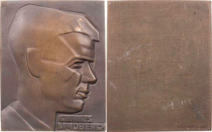 Plakette 1927 Usa Charles Lindbergh Brons, Timbres & Monnaies, Monnaies & Billets de banque | Accessoires, Envoi