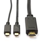 USB C naar HDMI kabel | Roline | 1 meter, Informatique & Logiciels, Verzenden