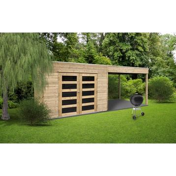 Tuinhuis in hout - cube salerno geimpregneerd 2988 + 2870 x