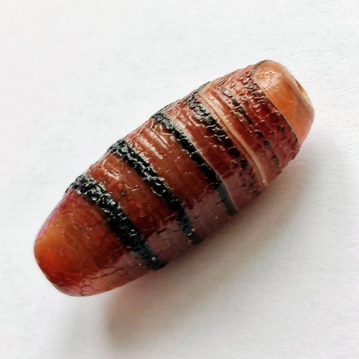 Oud-Tibetaans / Nepalees Oudwetse Glas Slangenhuid Kralen, Antiek en Kunst, Antiek | Overige Antiek