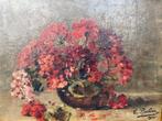 Thérèsa Rucloux (XIX - XX) - Stilleven met bloemen, Antiek en Kunst, Kunst | Schilderijen | Klassiek