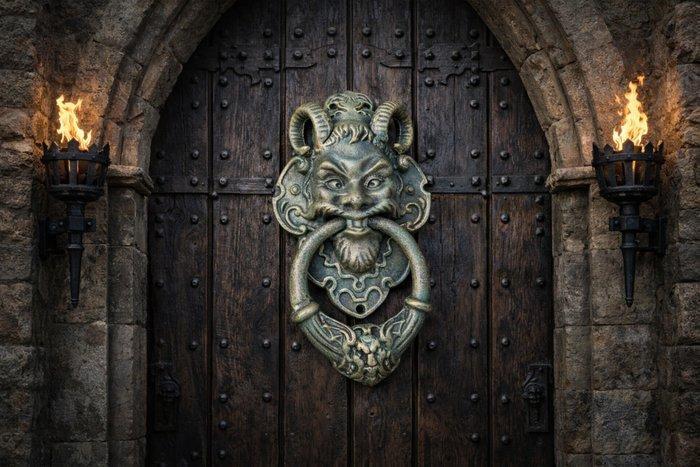 Deurklopper - XL - Gargoyle Home Protector - 2026, Antiek en Kunst, Kunst | Designobjecten