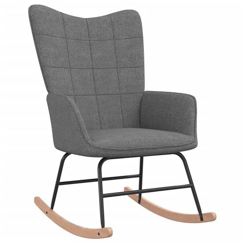 vidaXL Schommelstoel stof donkergrijs, Maison & Meubles, Chaises, Envoi