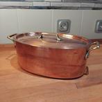 Kookpan - Oud fornuis. Gepoedercoat rood koper. -, Antiek en Kunst