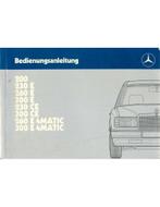 1987 MERCEDES BENZ E KLASSE INSTRUCTIEBOEKJE DUITS, Ophalen of Verzenden