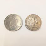 Hongarije, Oostenrijk. 2 Münzbroschen, Silber 1796-1879, Postzegels en Munten