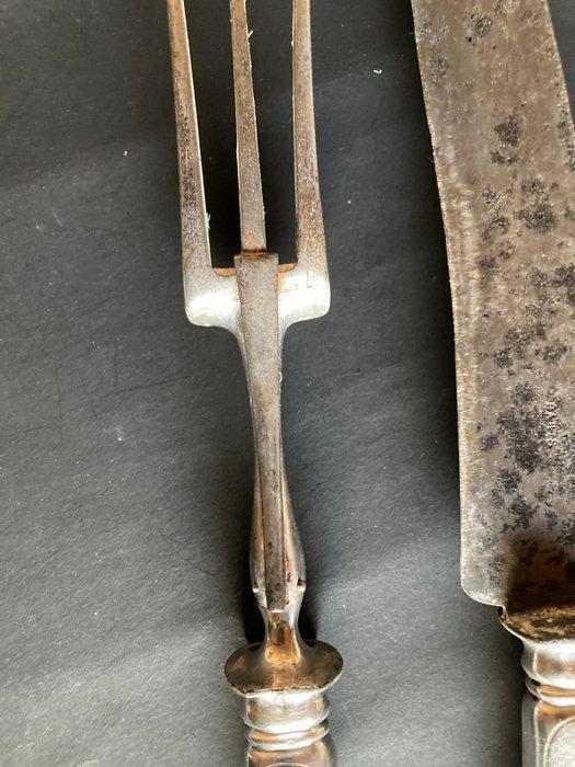 Bestekset (2) - Zilver - bestek mes en vork, Antiek en Kunst, Antiek | Zilver en Goud