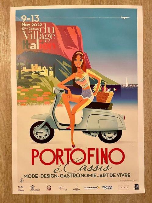 Monsieur Z - Portofino - Viva La Vespa - Année 2022, Antiek en Kunst, Kunst | Tekeningen en Fotografie