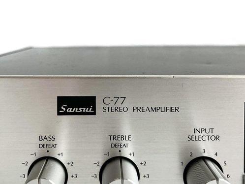 Sansui - Ampli phono stéréo C77 mm/mc de collection vintage,, Audio, Tv en Foto, Radio's