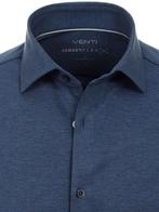 Venti Blauw Jerseyflex Overhemd Modern Fit 123963800-101, Vêtements | Hommes, T-shirts, Verzenden
