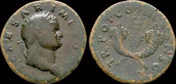 Dupondius 69-79ad Roman Titus, as Caesar orichalcum dupon..., Verzenden