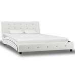 vidaXL Cadre de lit Blanc Similicuir 120 x 200 cm, Maison & Meubles, Chambre à coucher | Lits, Neuf, Verzenden