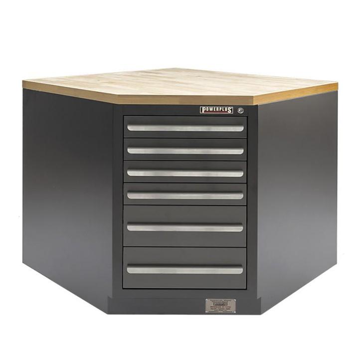 Hoek werkbank 107 x 107 x 95 cm. – hoekstuk met houten blad, Doe-het-zelf en Bouw, Werkbanken, Ophalen of Verzenden