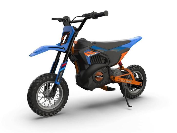 Crossmotor, 24 volt elektrische kinder motor met geveerde wi, Kinderen en Baby's, Speelgoed | Buiten | Accuvoertuigen, Ophalen of Verzenden