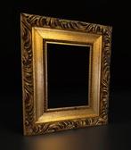 Lijst - Museaal - gegraveerd met voluten - bladgoud