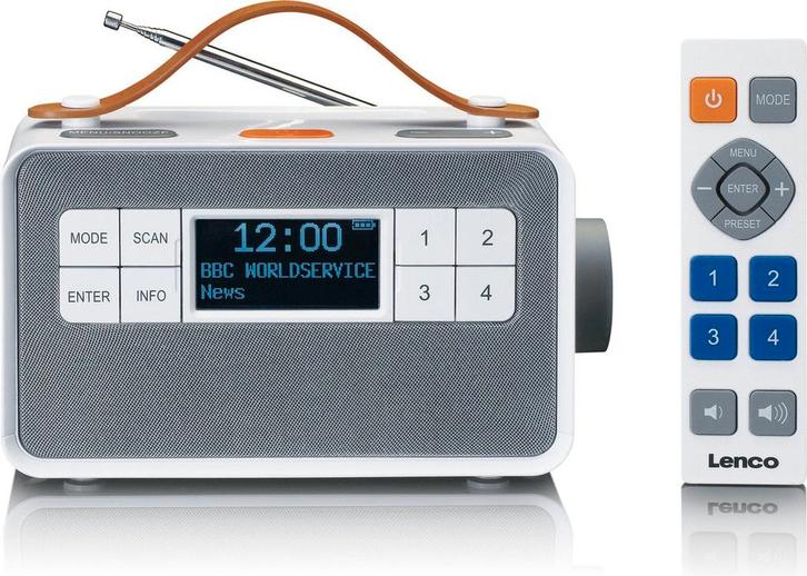 Lenco PDR-065WH - Draagbare DAB Radio voor Senioren - Eenvou, Audio, Tv en Foto, Radio's, Nieuw, Verzenden
