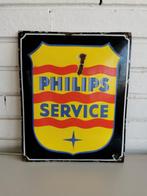 Rare Philips Service Enamel Commercial Hanging Sign 40s -, Antiek en Kunst