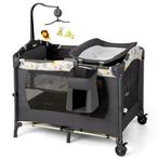 Ledikant - Babybed - 4 in 1 - Verstelbaar - Inklapbaar - Gri, Verzenden