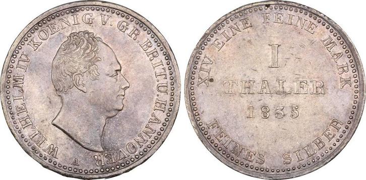 Taler, daalder 1835 A Braunschweig Calenberg Hannover: Wi..., Postzegels en Munten, Munten | Europa | Niet-Euromunten, België