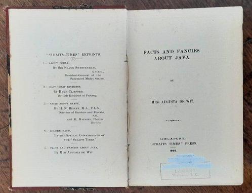 Miss Augusta de Wit - Facts and Fancies about Java - 1898, Antiek en Kunst, Antiek | Boeken en Manuscripten