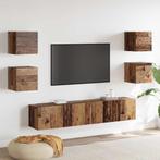 vidaXL TV Kast 6 pcs Bruin 160 x 30 x 30 cm Bewerkt hout, Verzenden, Nieuw