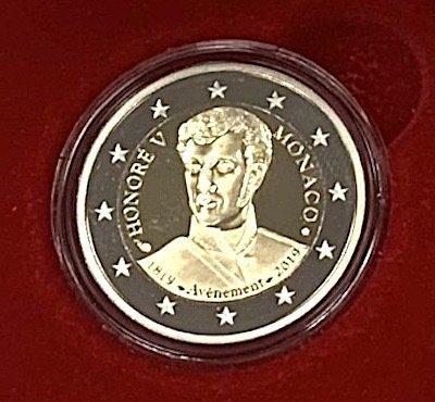 Monaco. 2 Euro 2019 Honoré V Proof (Zonder Minimumprijs), Postzegels en Munten, Munten | Europa | Euromunten