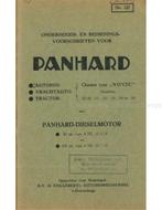 1949 PANHARD DIESELMOTOR INSTRUCTIEBOEKJE NEDERLANDS