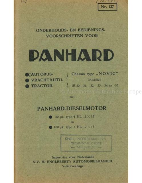 1949 PANHARD DIESELMOTOR INSTRUCTIEBOEKJE NEDERLANDS, Autos : Divers, Modes d'emploi & Notices d'utilisation