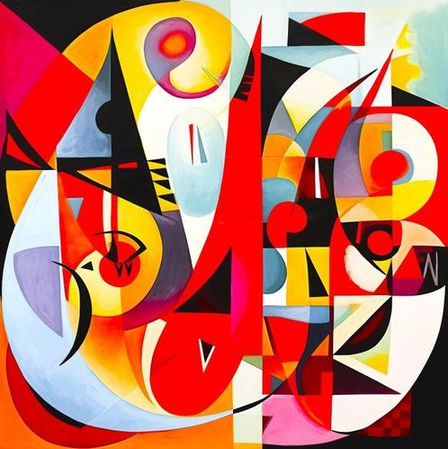 Marta Ellie (1985) - Scarlet Metronome XXL, Antiek en Kunst, Kunst | Schilderijen | Modern
