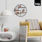 2dekans | Gadgy Wandrek Industrieel - Rond met 4 Wandplanken, Ophalen of Verzenden