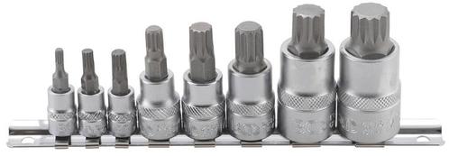 Dopsleutelbitset veeltand (voor XZN) M4 - M16 8-dlg, Auto diversen, Autogereedschap, Verzenden