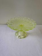 Grand compotier en verre uranium – Début/Milieu XXe siècle -