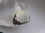 Argent, Onyx - Bague - Signet Art déco