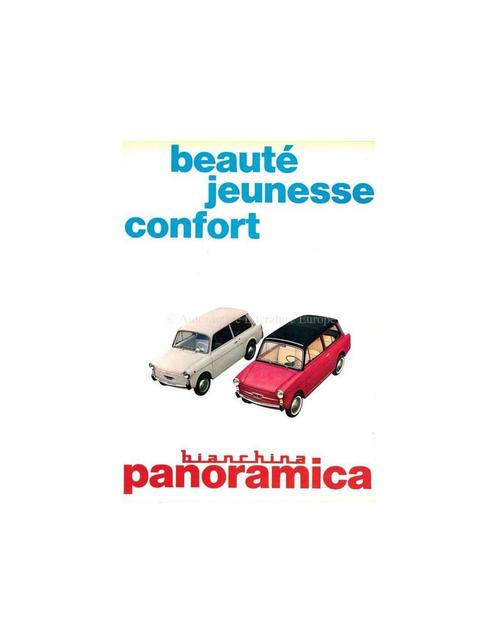 1965 AUTOBIANCHI BIANCHINA PANORAMICA BROCHURE FRANS, Livres, Autos | Brochures & Magazines