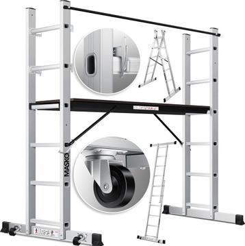 MASKO® Kamersteiger Aluminium - Multifunctionele Ladder - Zi beschikbaar voor biedingen