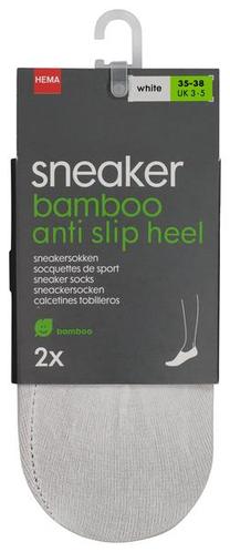 HEMA Dames Sneakersokken Met Bamboe - 2 Paar Wit